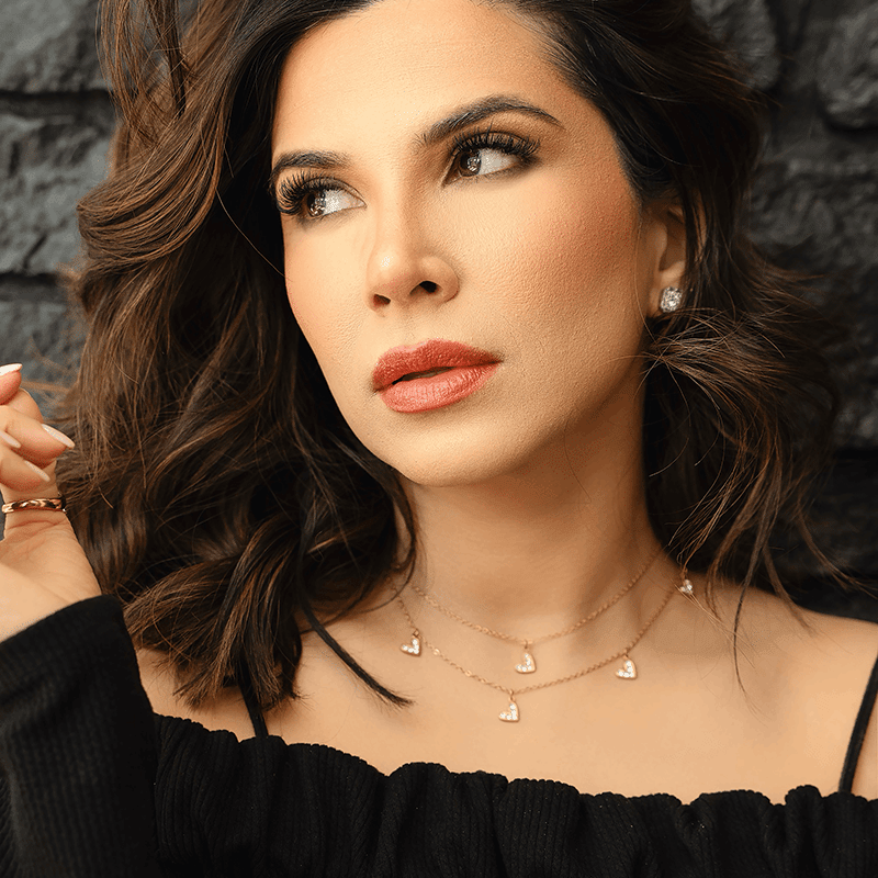 18K Gold Plated Abiha Heart Necklace