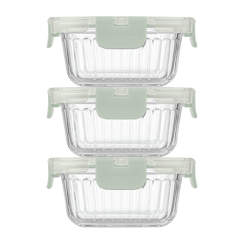 Picture of 20oz Fluted Glass Containers w/ PP Lids