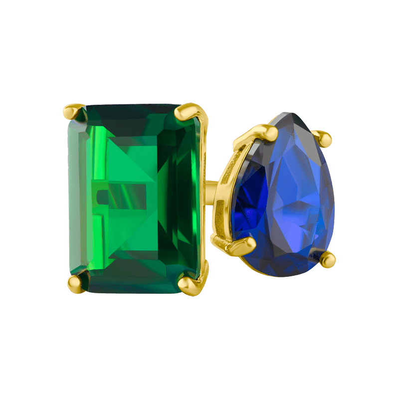 13 Cttw Multi Shape Stone Open Ring