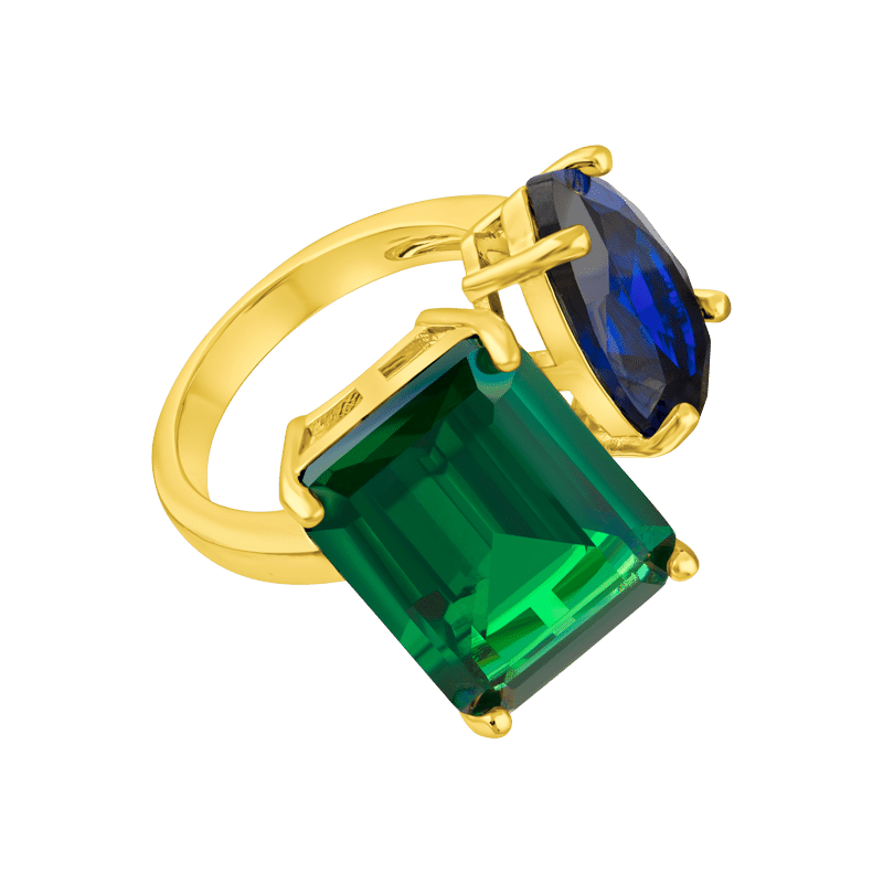 13 Cttw Multi Shape Stone Open Ring