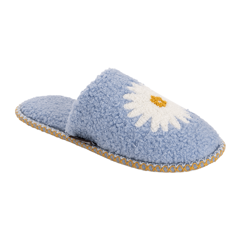 Women's Novelty Sherpa Slipper with Daisy 