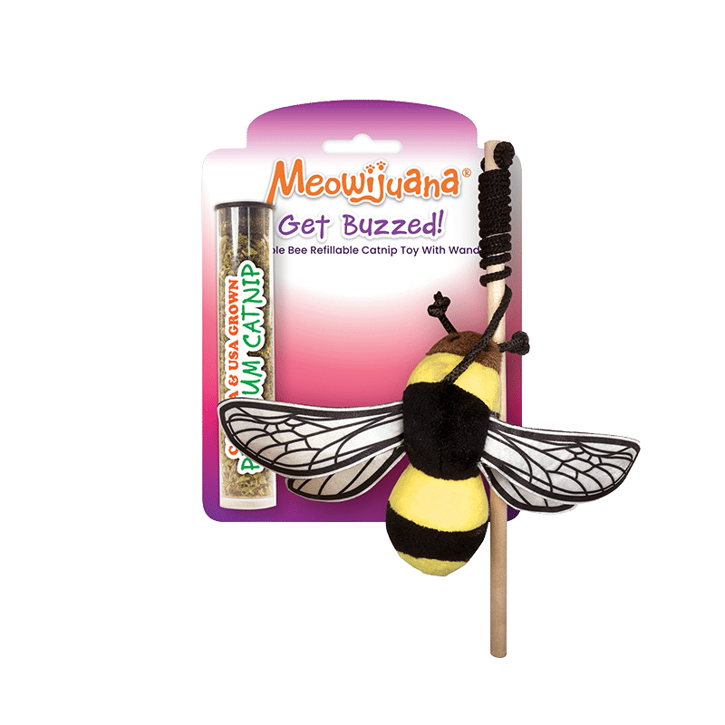 Get Buzzed Bee Refillable Wand Cat Toy