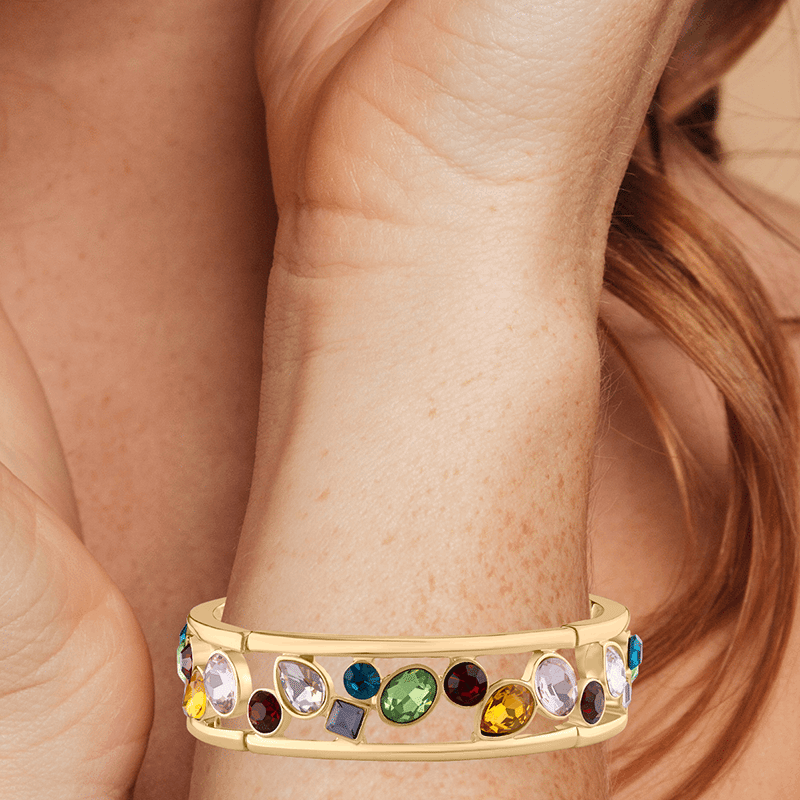 Multi Color Stretch Bracelet (Br691 Mugo-2.4 Inside Oval)