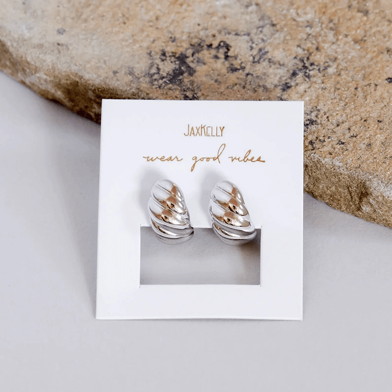 Silver Hoop - Swirl