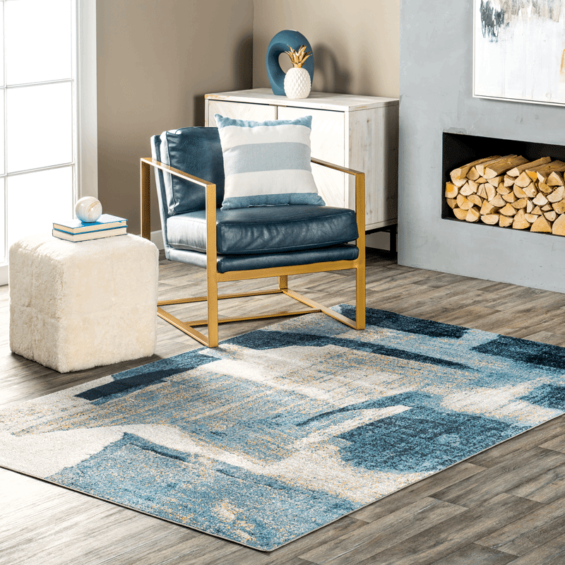 Sherri SpinClean Abstract Machine Washable Area Rug