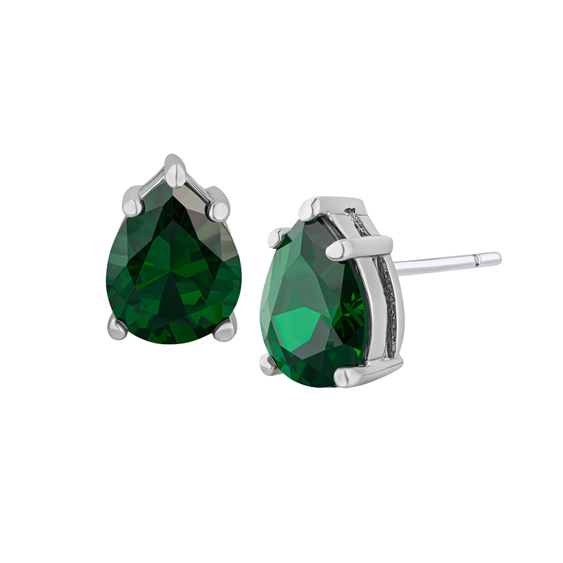 4 Cttw Pear Cz Stud
