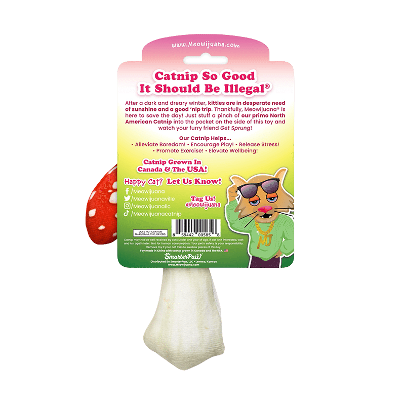 Get Sprung Mushroom Refillable Cat Toy