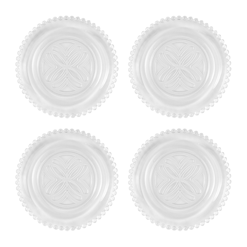 Glass Appetizer Plate Set