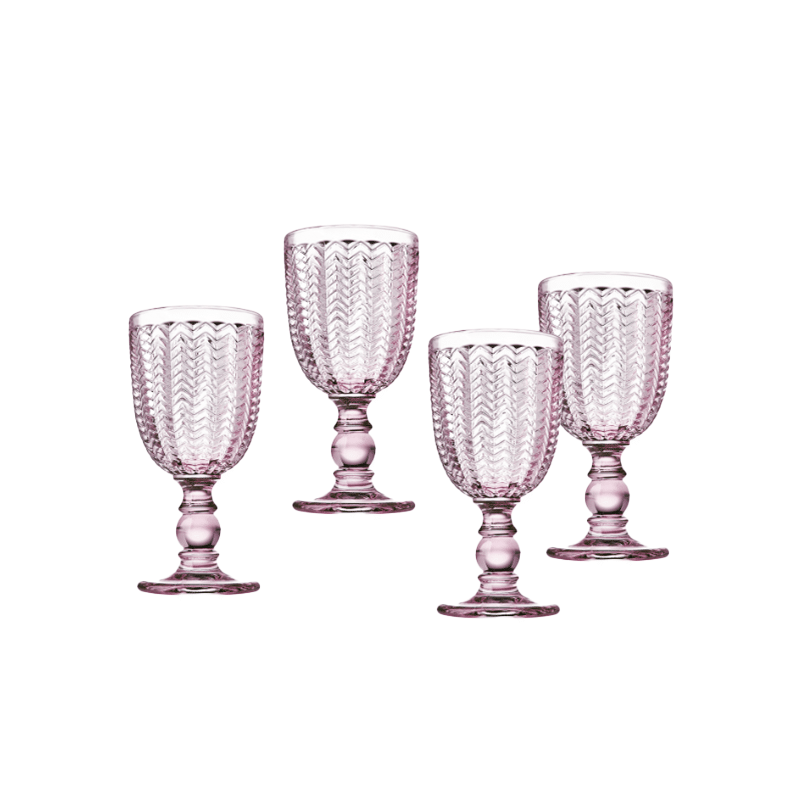 Twill Pink 10oz Goblets