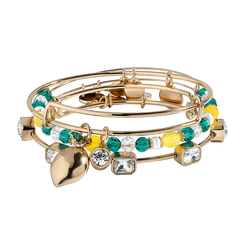 Lemon Charm Bangle Bracelets