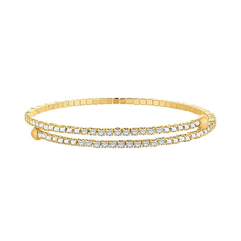 Gold-Tone Wrap Around Crystal Bracelet