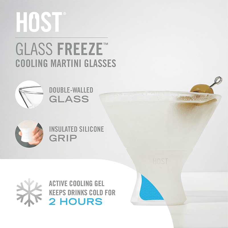 Glass Martini FREEZE (Set of 2)