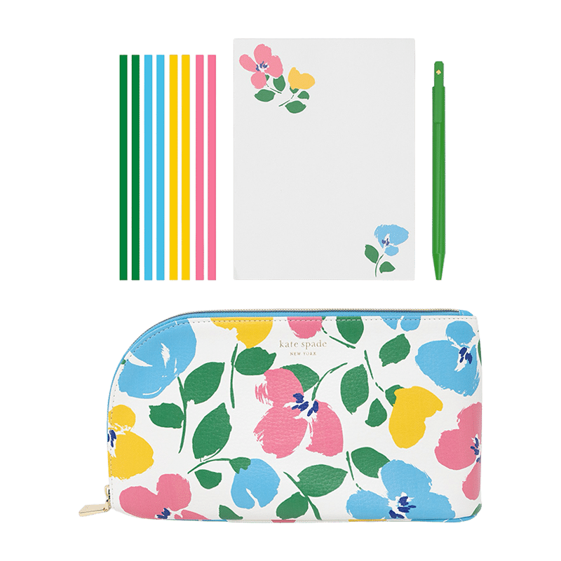 Desk Essentials Pouch (Painterly Bouquet)