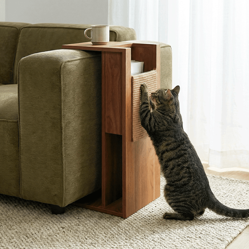 Jewl Side Table & Cat Scratcher