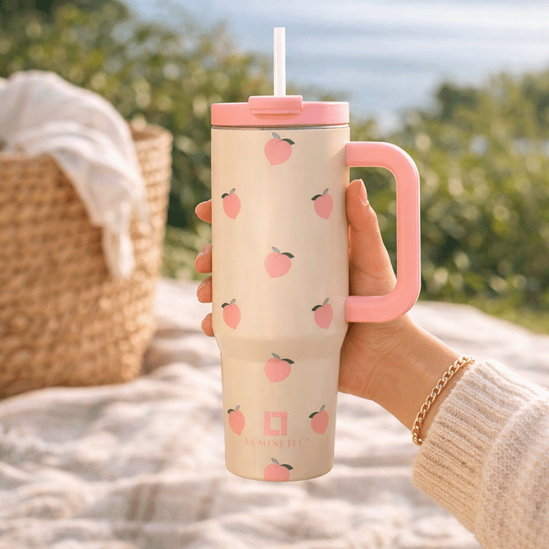 40oz Stainless Steel Tumbler with Straw