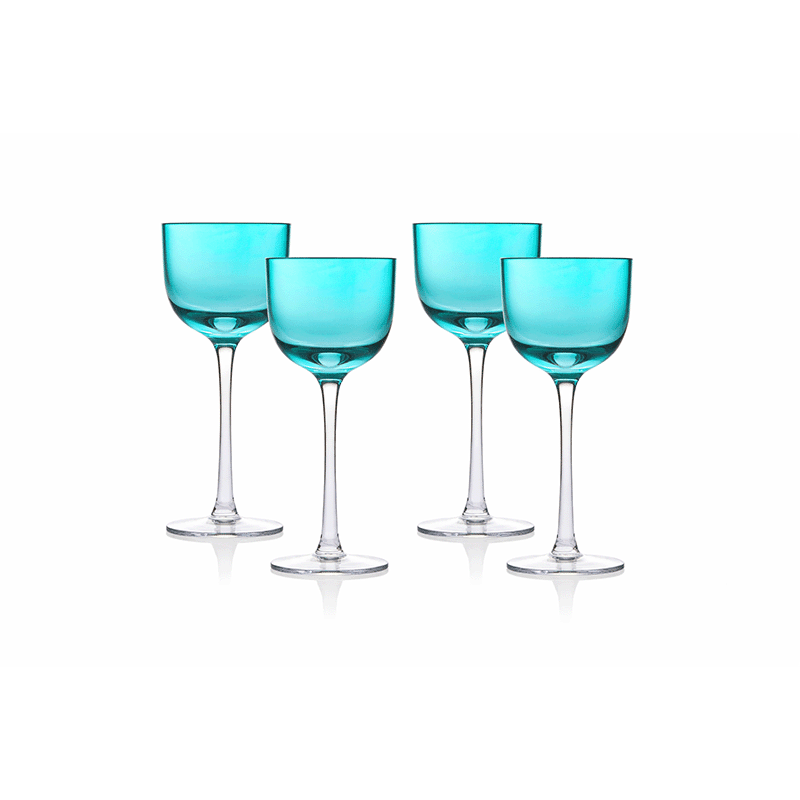 Rondo Sea Blue Liqueur Glasses (Set of 4)