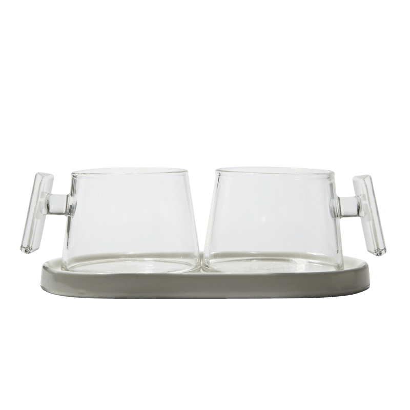 Espresso Cup Set - White Coaster