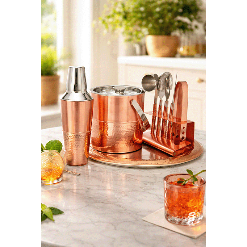 9 Piece Copper Bar Set