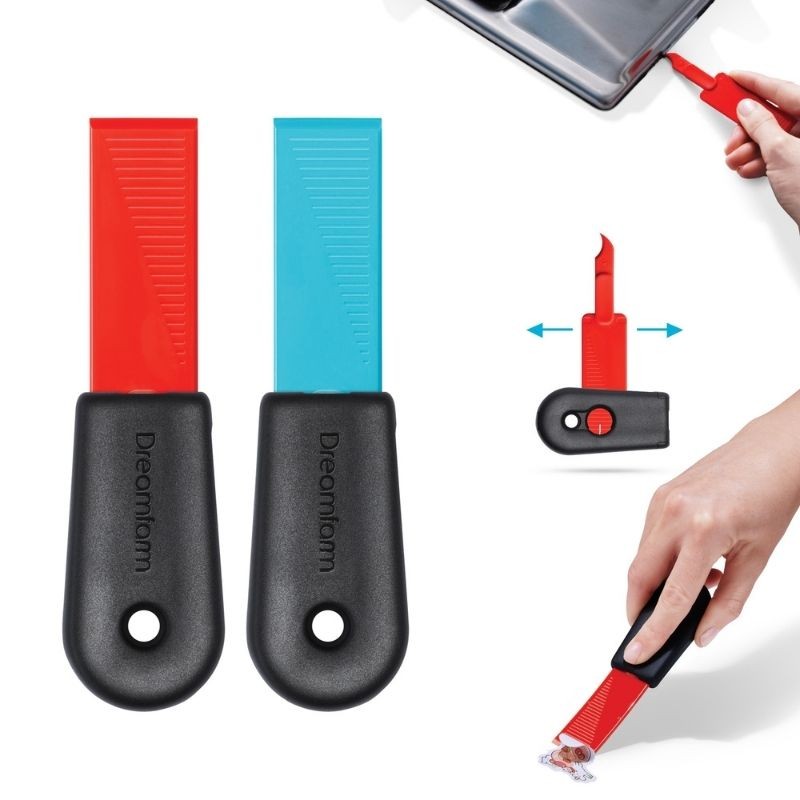 Cleana - 2 Pack - Mixed Colours - Self Sharpening Cleaning Scraper