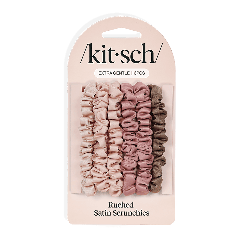 Satin Ultra Petite Scrunchies 6pc Set