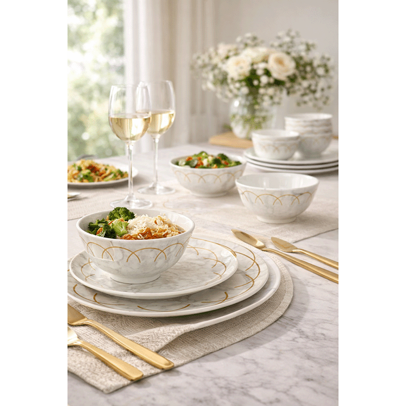 12 Piece Contemporary Rotolo Dining Set