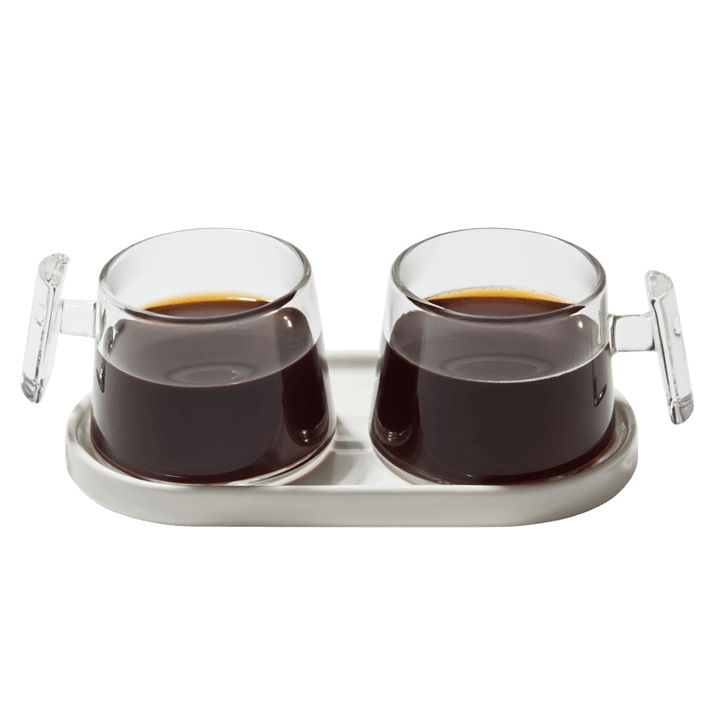 Espresso Cup Set - White Coaster