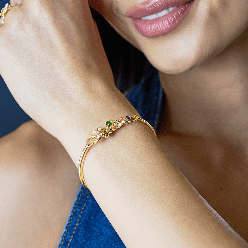 Woodland Gemstone Tension Cuff