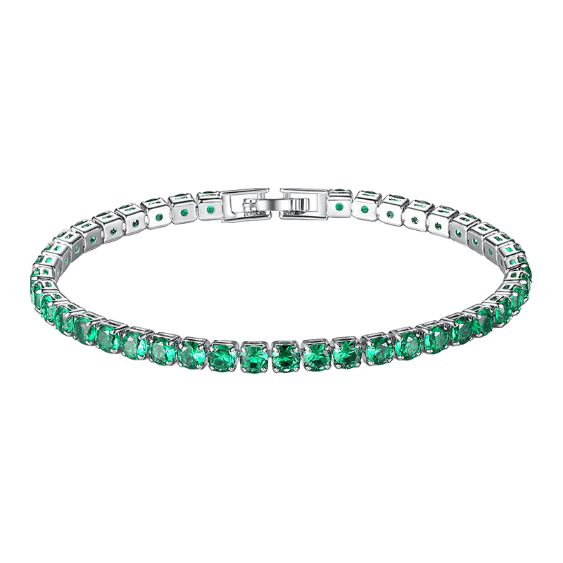 Green Tennis Bracelet