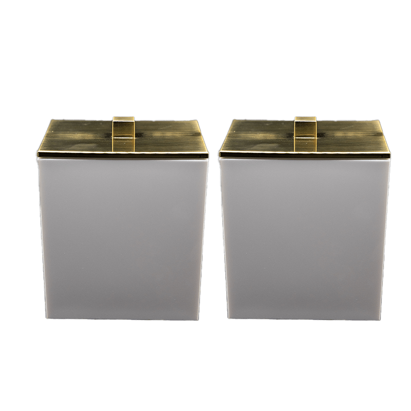 Bathroom Canister Set with Brass Lids
