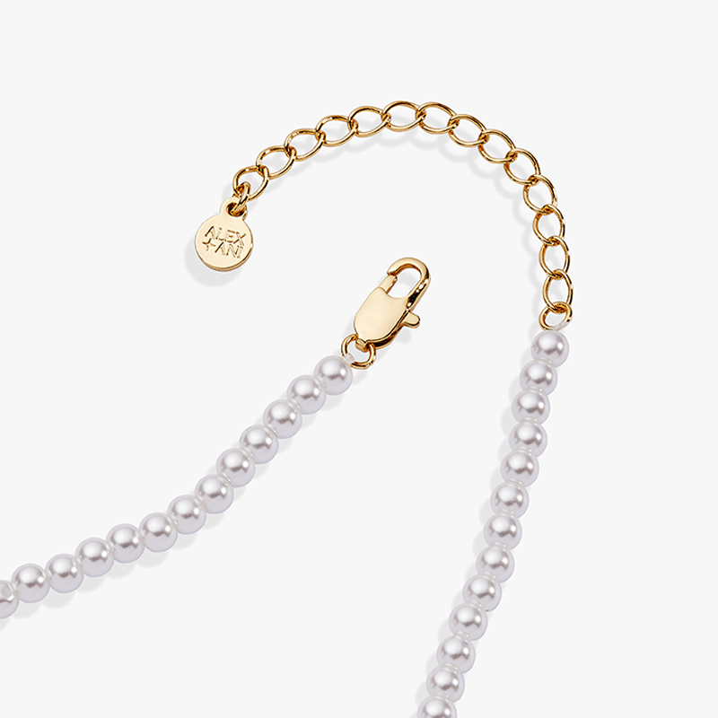 Crystal And Pearl Beaded Necklace