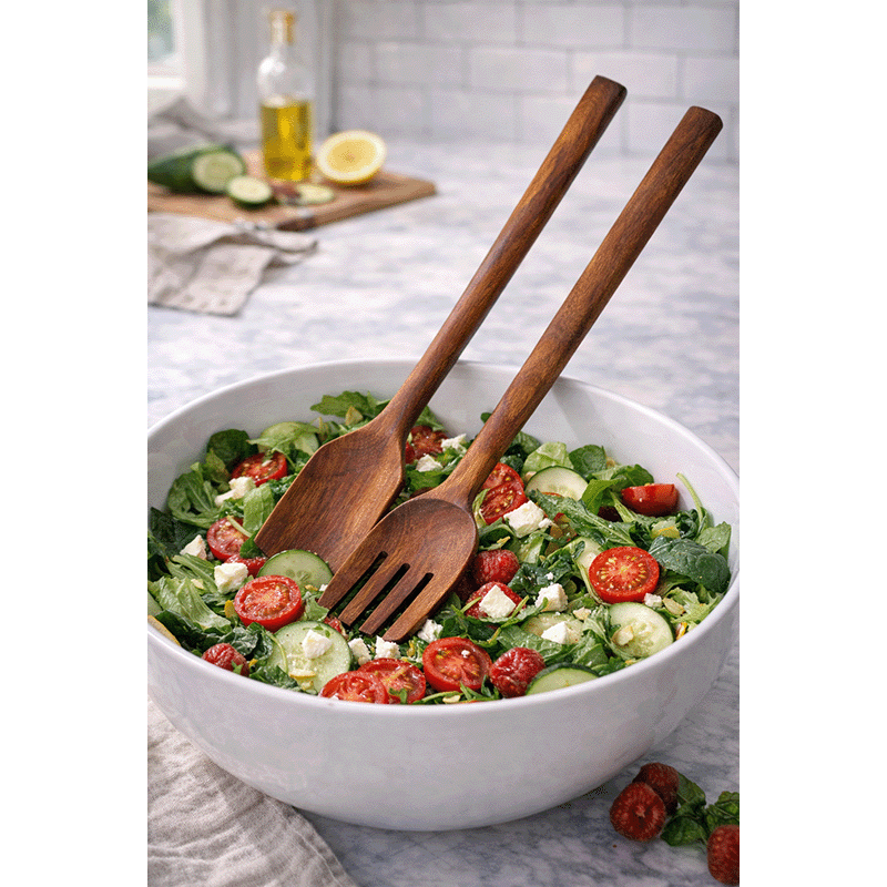 Wood Salad Spoon & Fork