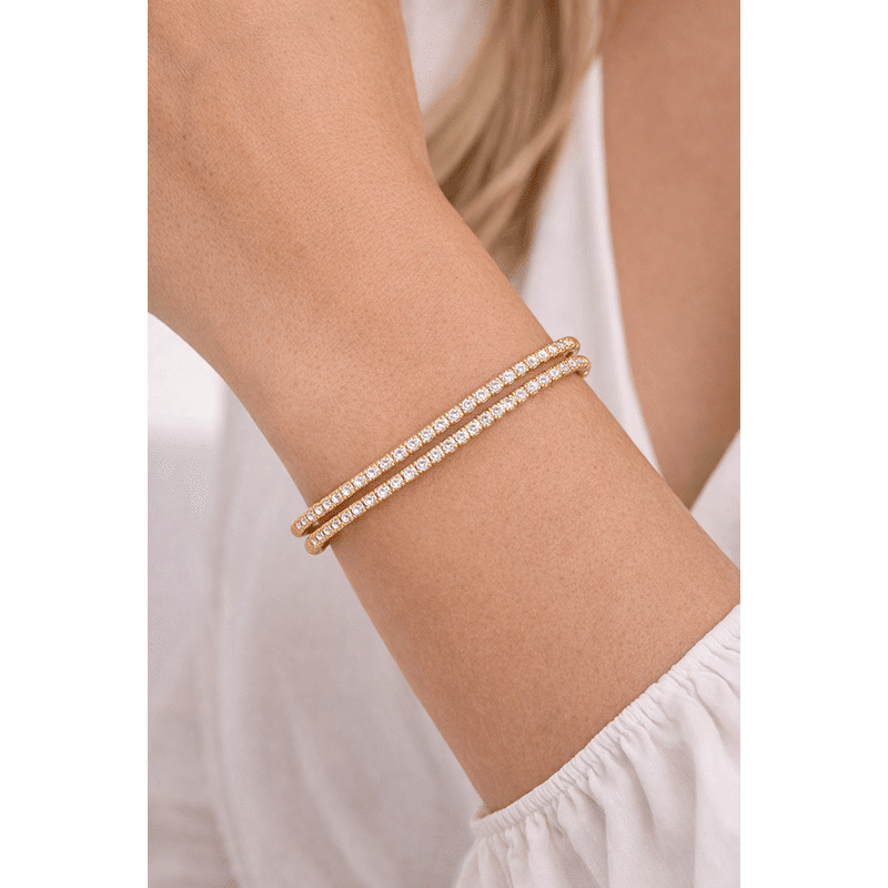 Gold-Tone Wrap Around Crystal Bracelet