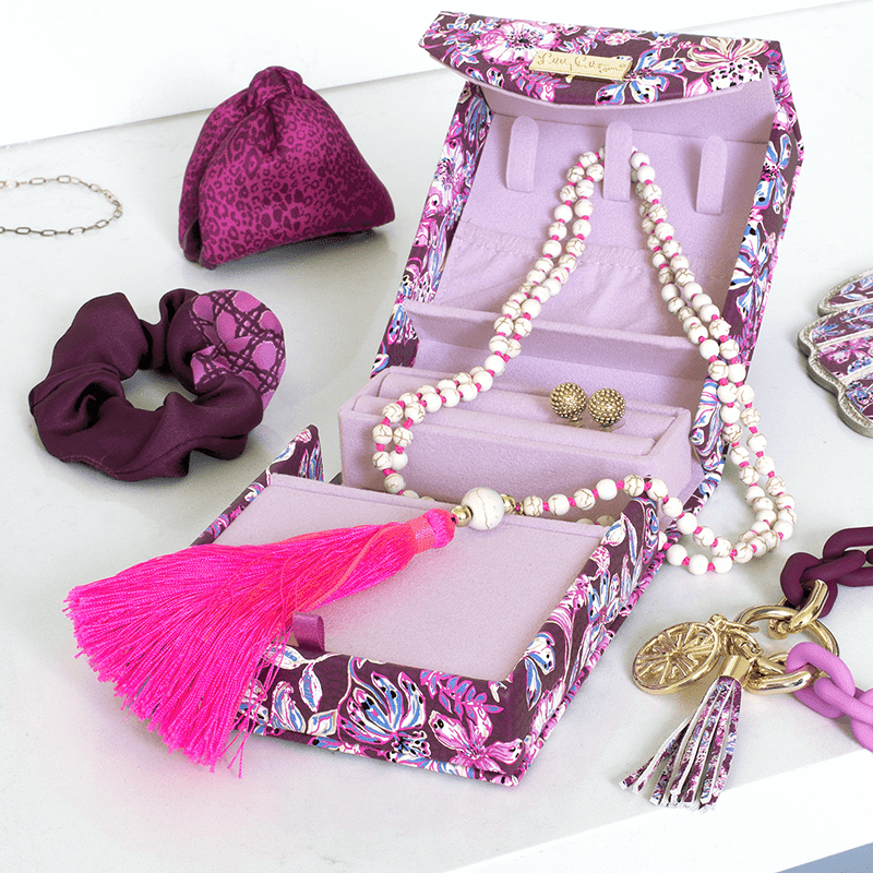 Travel Jewelry Organizer, Amerena Cherry Tropical with a Twist