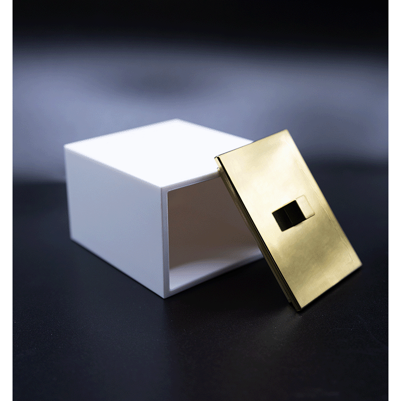 Bathroom Canister Set with Brass Lids