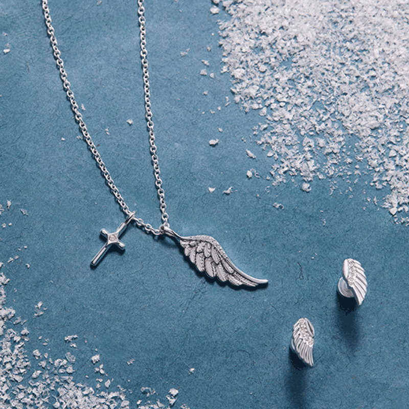 Faith Wing Stud Earrings