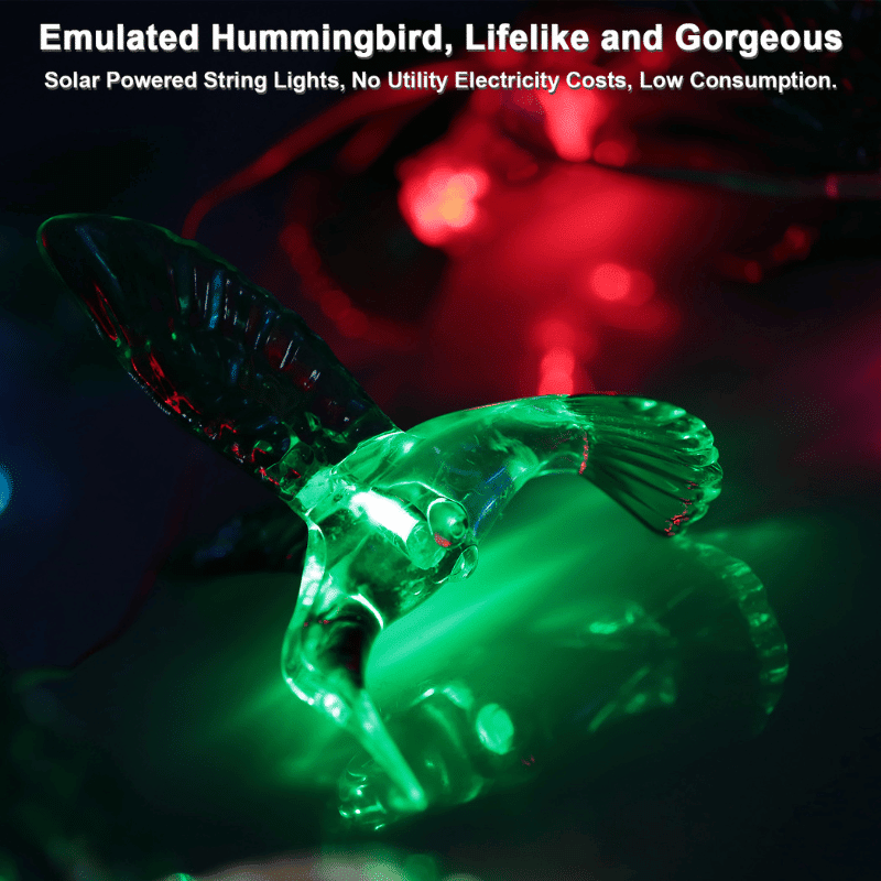 LED Solar Hummingbird Wind Chime