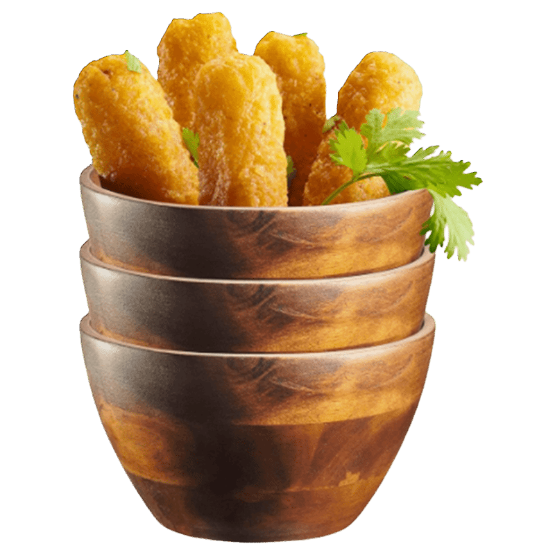 4" Wood Bowls (Set of 3)