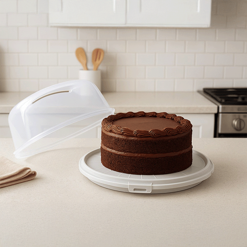 Round Cake Platter with Locking Lid