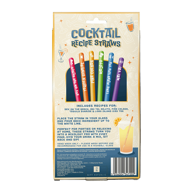 Cocktail Recipe Straws
