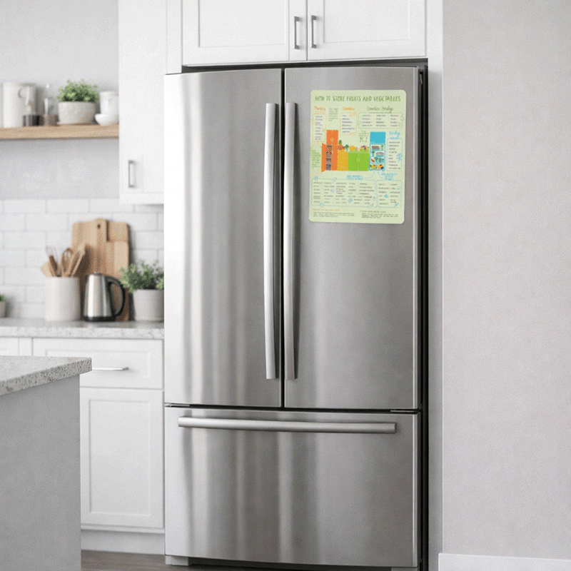 Fruit & Veggies Storage Guide Refrigerator Magnet