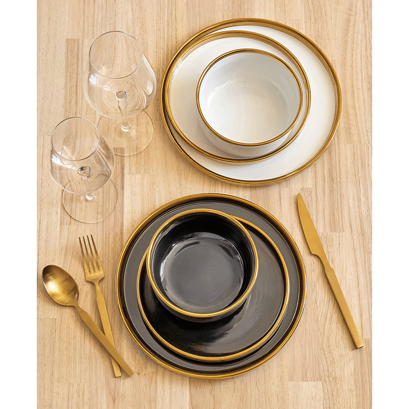 12 Piece Hillcrest Stoneware Dinner Set