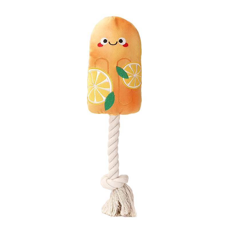 Beach Daze Orange Popsicle Dog Toy