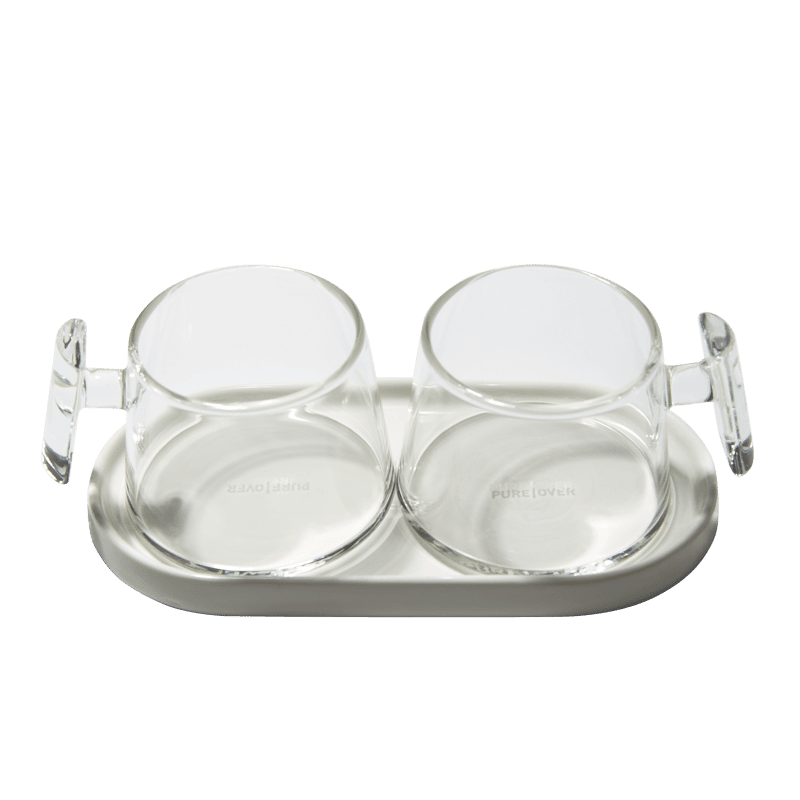 Espresso Cup Set - White Coaster