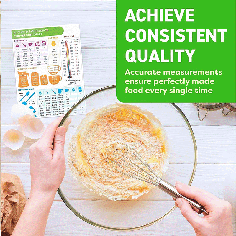 Kitchen Measurements Conversion Chart Refrigerator Magnet