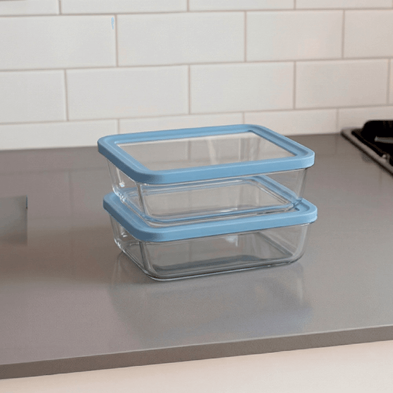 Blue 4pc 48oz Rectangle Set