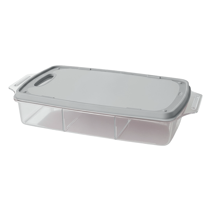 Grey 118oz Snack Box with Cutting Board