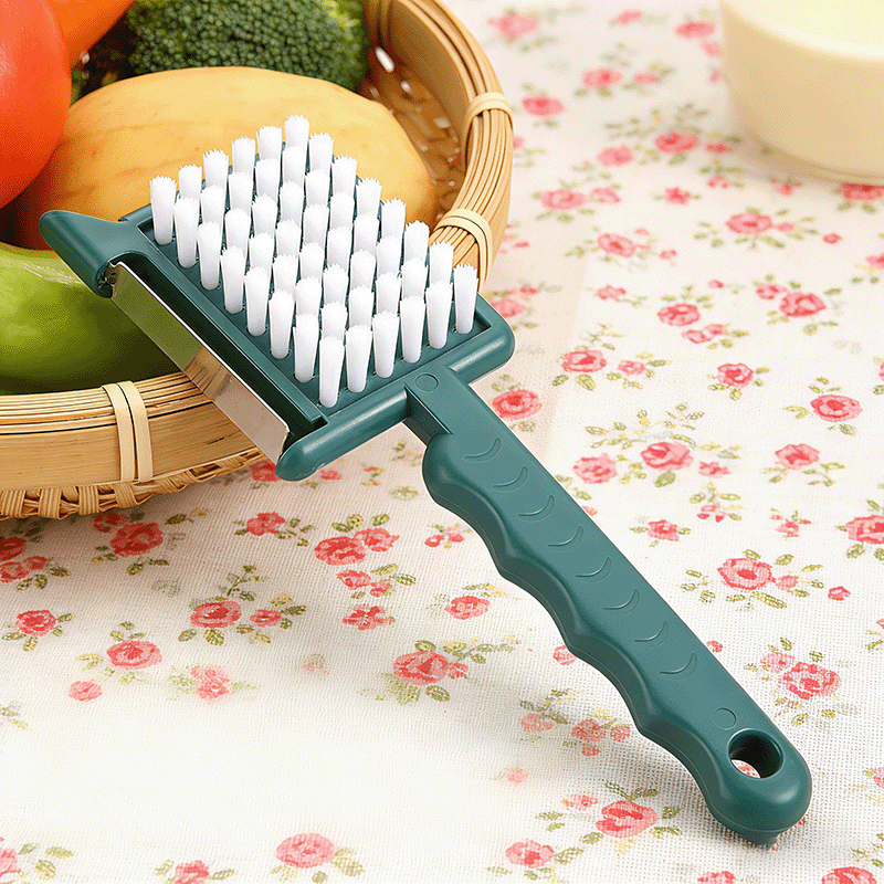 4-in-1 Vegetable Cleaning Brush with Peeler