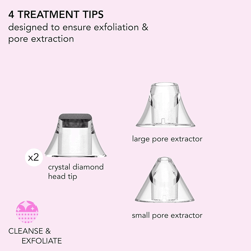 Microdermabrasion Pore Vacuum with Interchangeable Heads