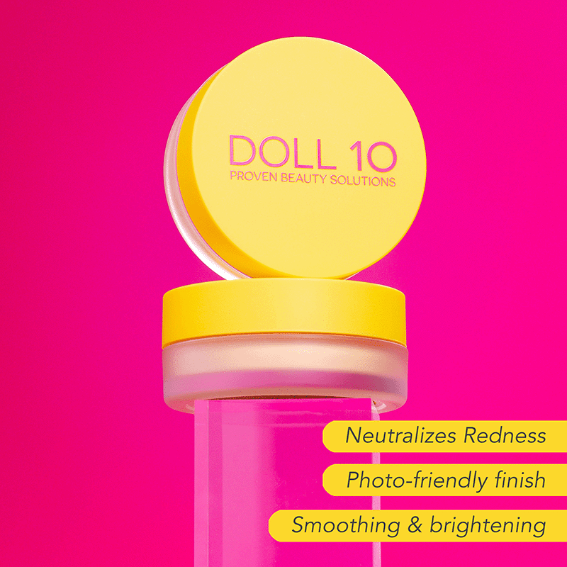 Yellow Brightening Treatment Powder with Double-Ended Powder Brush