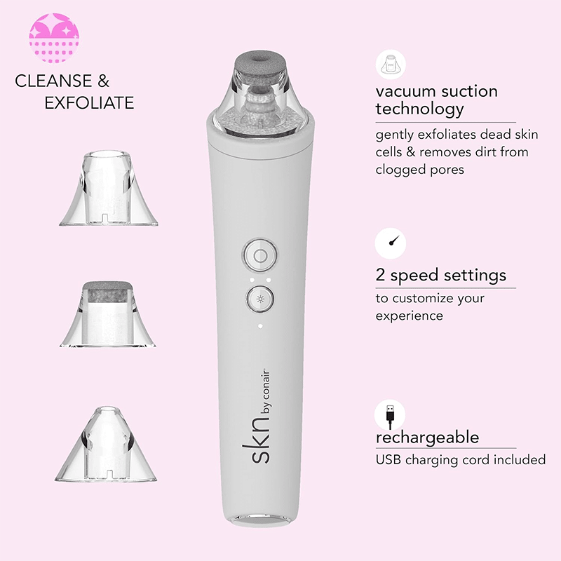Microdermabrasion Pore Vacuum with Interchangeable Heads